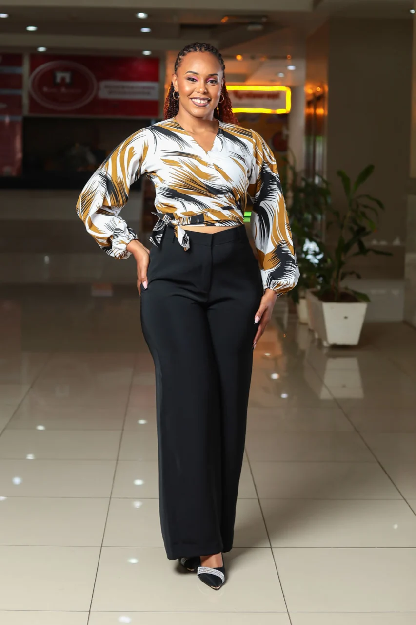 SA Puff Sleeve Wrap Top, Fayz Collection Eldoret